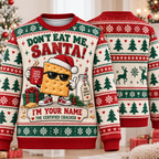 Personalized Don't Eat Me Santa Ugly Sweater