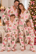 Holly Jolly Santa Family Ice Silk Pajamas