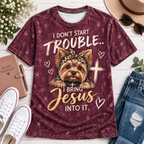 God's Promises & God's Timing Pink Floral Christian T-Shirt