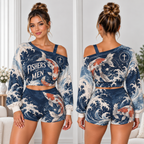 Fishers Of Men One-Shoulder Top And Shorts Set