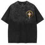 The Way The Truth and The Life – Lion Lamb Cross Christian T-Shirt | John 14:6 | Back Print Faith Tee
