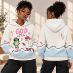 Cowgirl Frog and Goose Waffle Hoodie