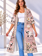 The Lord Is My Shepherd Sheep Women's Short-Sleeved Cape