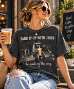 Take It Up With Jesus Raccoon Christian T-Shirt
