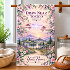 Personalized Draw Near To God Kitchen Towel