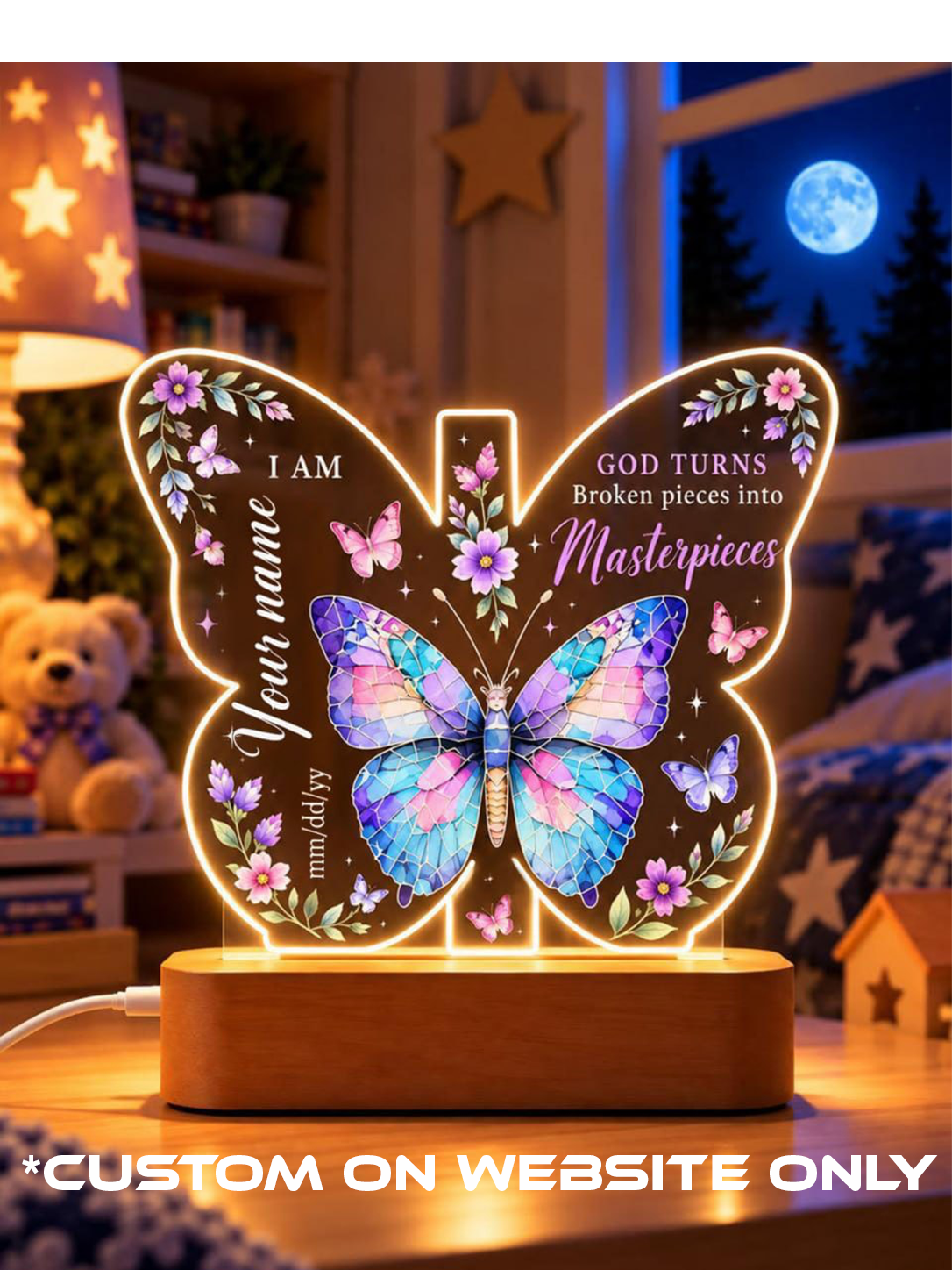 God Turns Broken Pieces Personalize LED Night Light