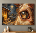Winter Lamb Eye Reflection Canvas