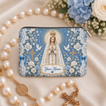 Virgin Mary Floral Personalized PU Leather Pouch