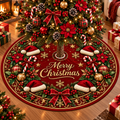 Merry Christmas Santa Hat Christmas Tree Skirt