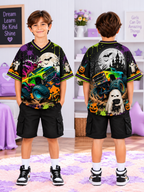 Monster Truck Ghost Kids T-Shirt Jersey