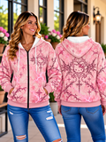 Hello Kitty Thorn Heart Zip Hoodie