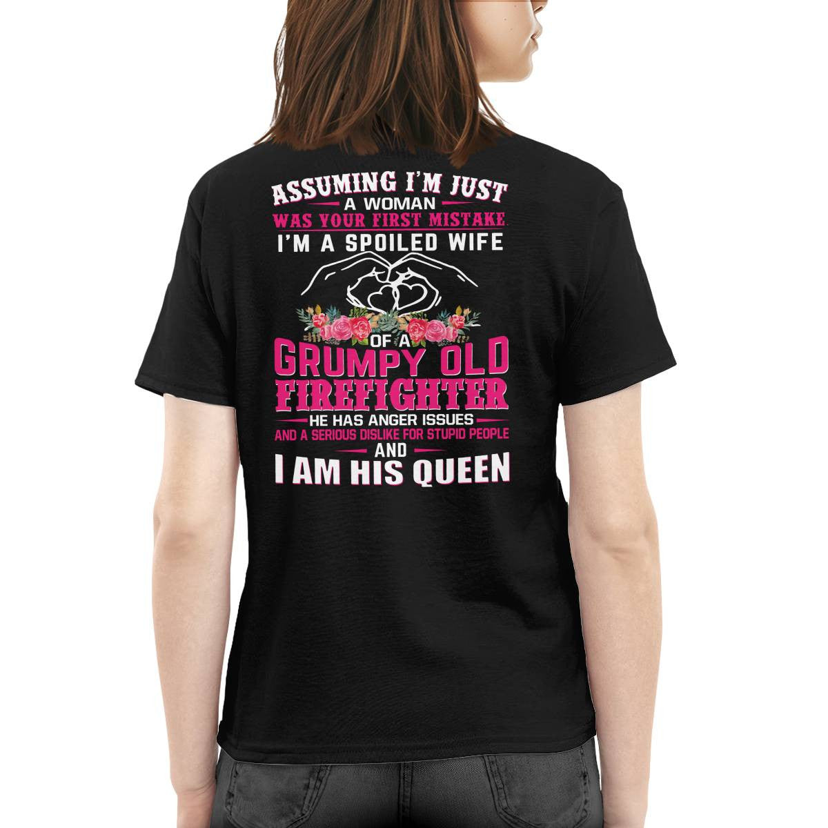 Awesome Firefighter i am his queen- Hoodie - grunx260804-0143