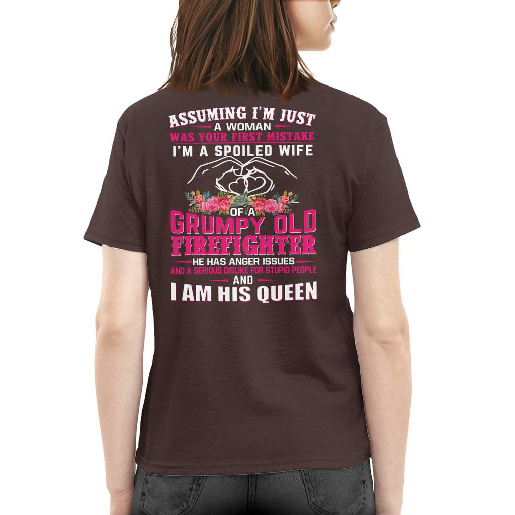 Awesome Firefighter i am his queen- Hoodie - grunx260804-0143