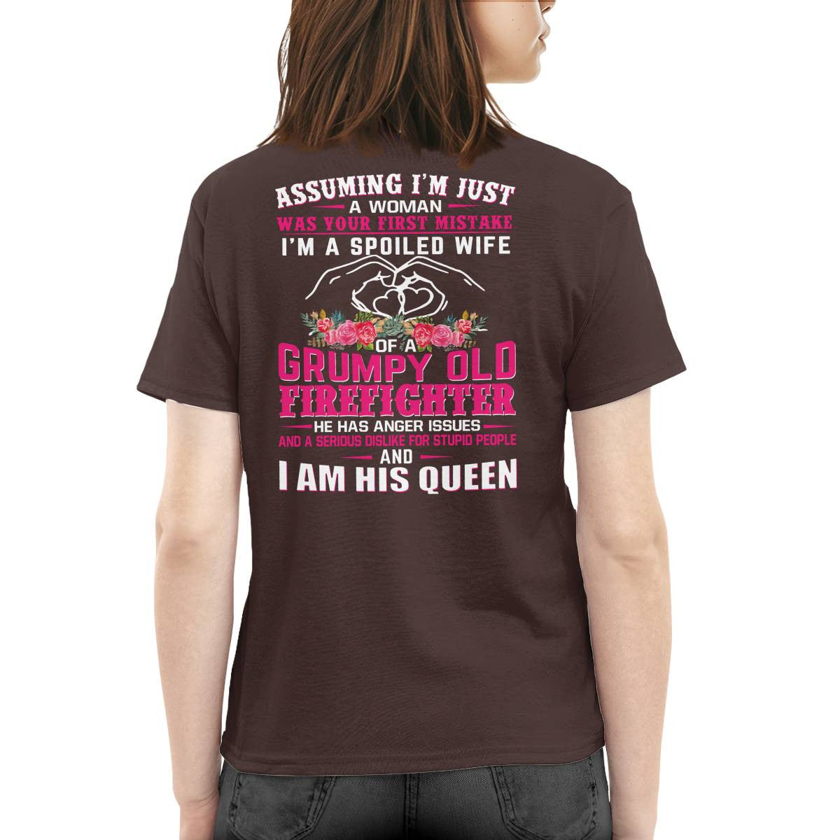 Awesome Firefighter i am his queen- Hoodie - grunx260804-0143