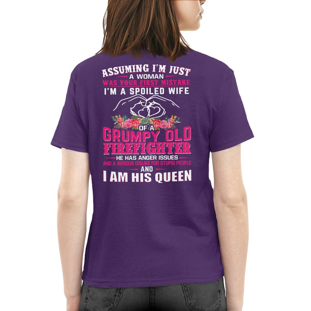 Awesome Firefighter i am his queen- Hoodie - grunx260804-0143