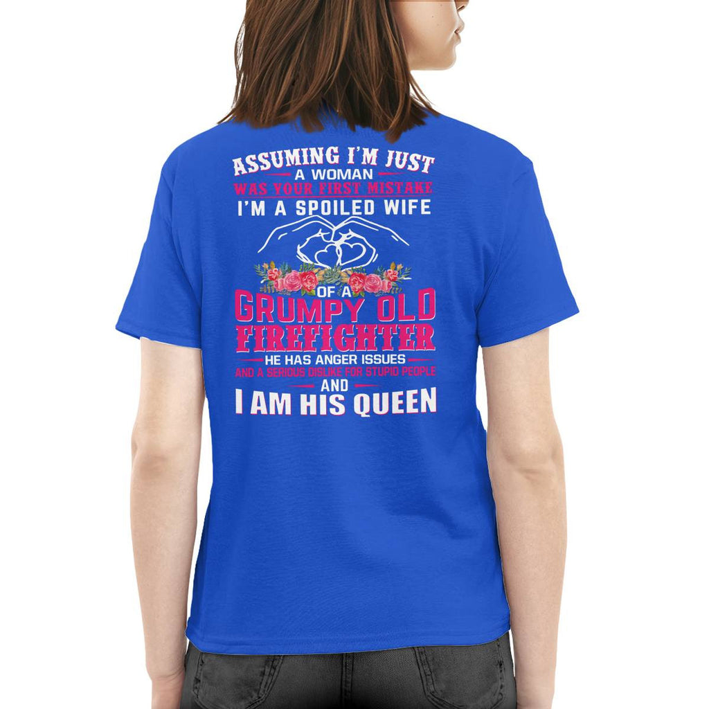 Awesome Firefighter i am his queen- Hoodie - grunx260804-0143