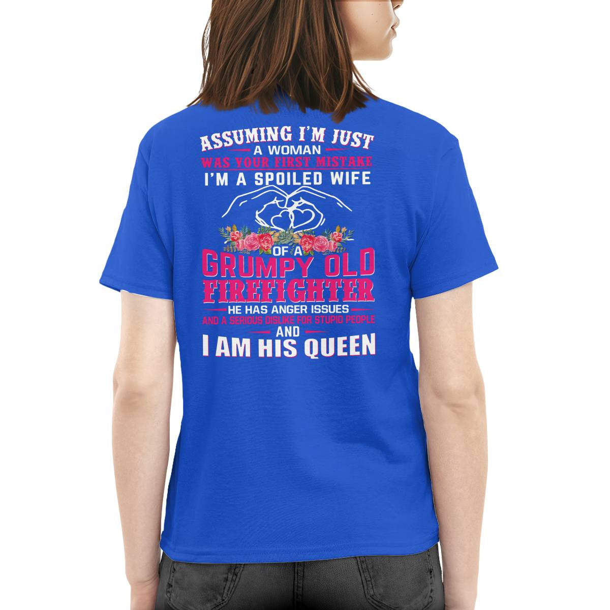 Awesome Firefighter i am his queen- Hoodie - grunx260804-0143