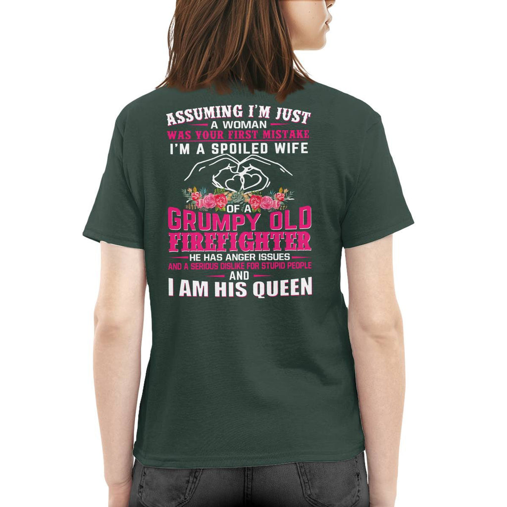Awesome Firefighter i am his queen- Hoodie - grunx260804-0143