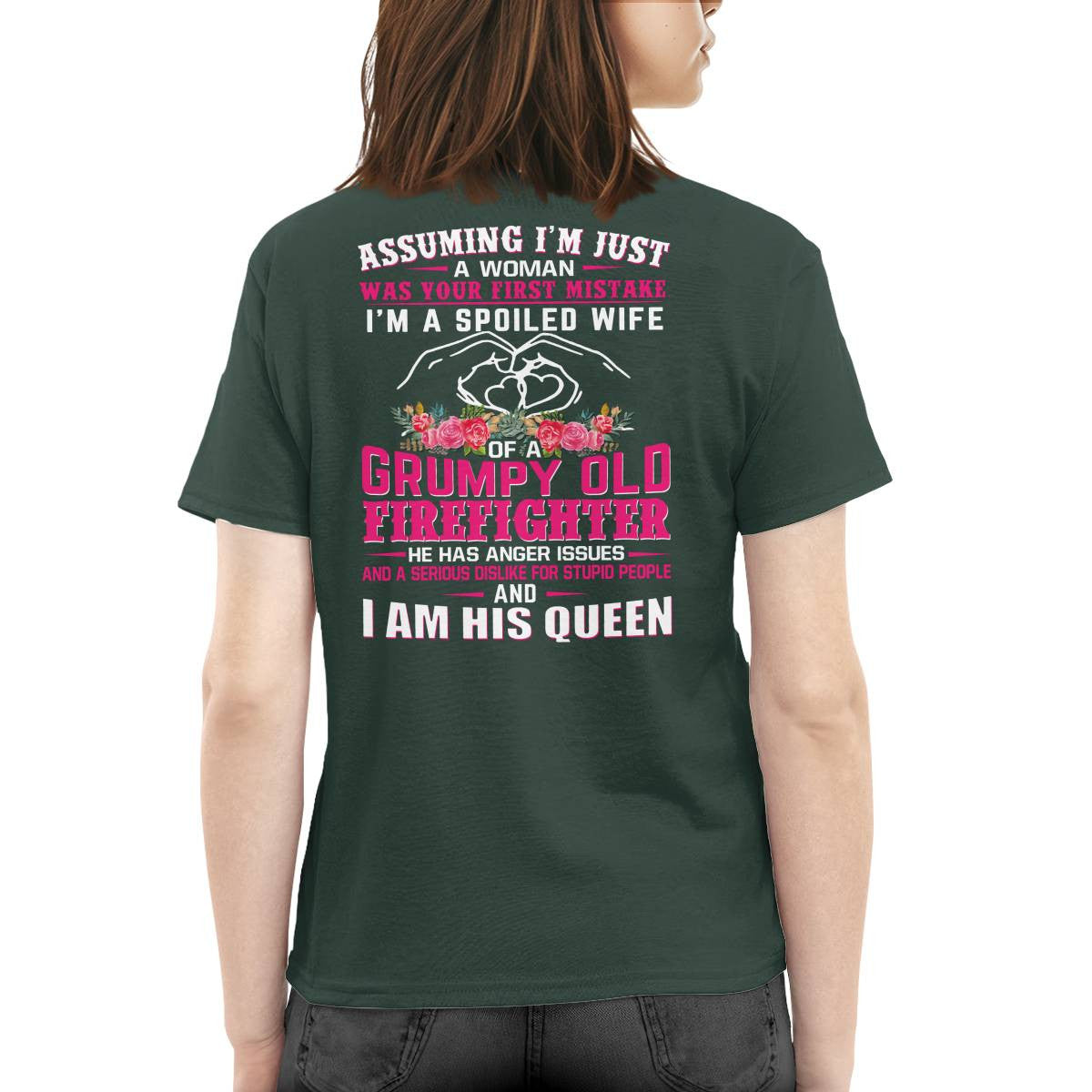 Awesome Firefighter i am his queen- Hoodie - grunx260804-0143