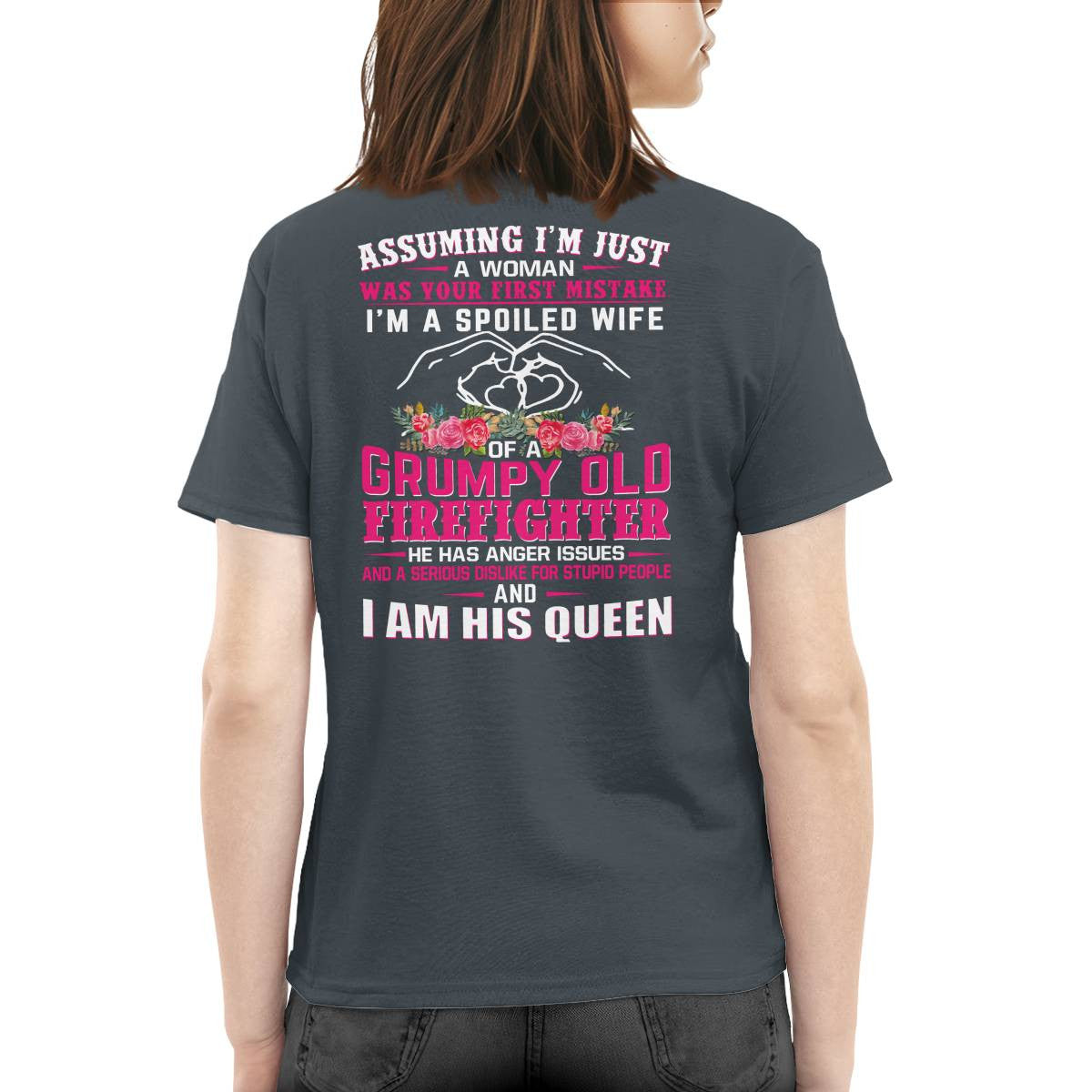Awesome Firefighter i am his queen- Hoodie - grunx260804-0143