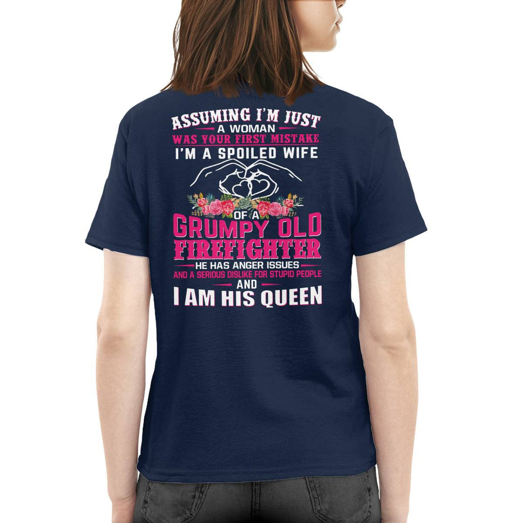 Awesome Firefighter i am his queen- Hoodie - grunx260804-0143