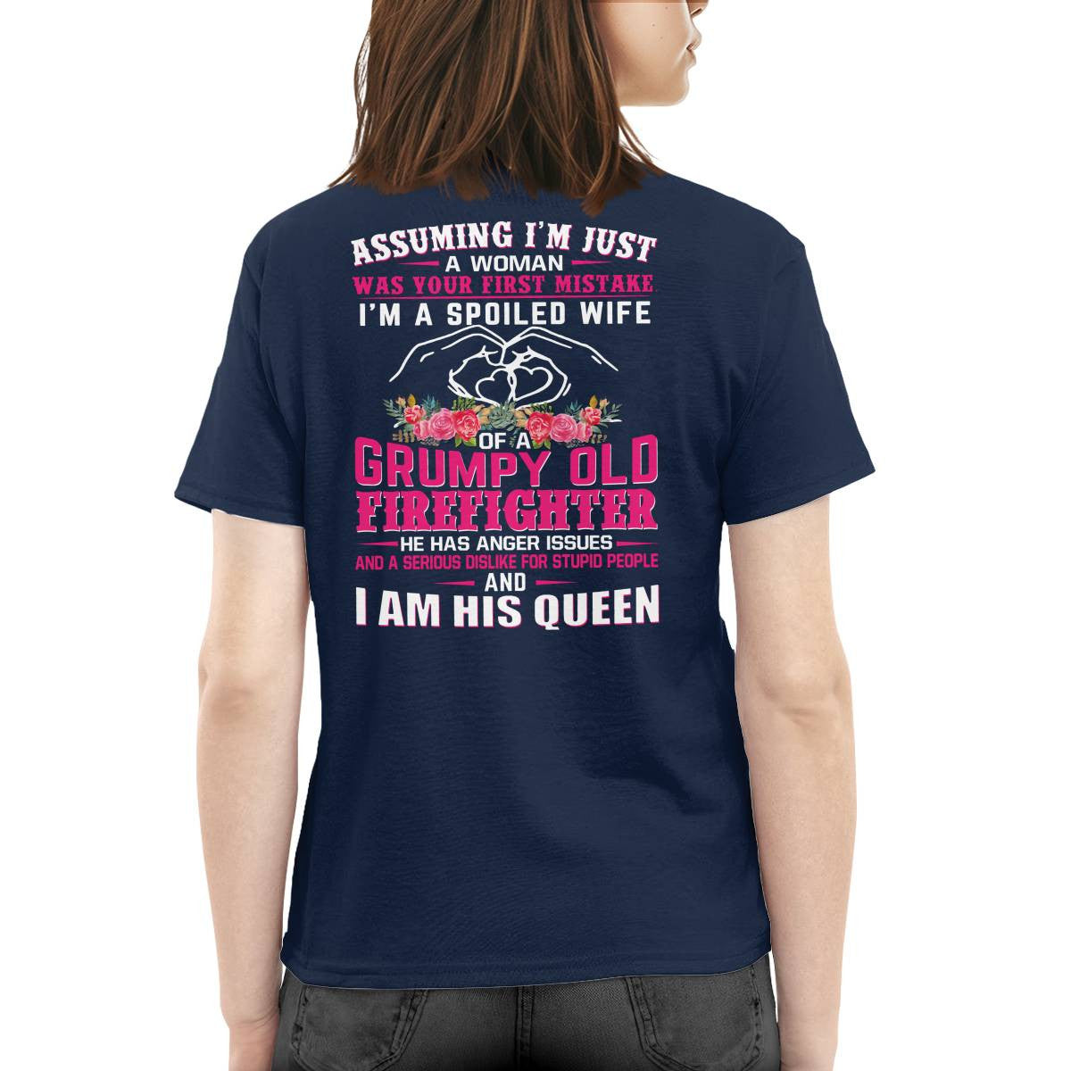 Awesome Firefighter i am his queen- Hoodie - grunx260804-0143