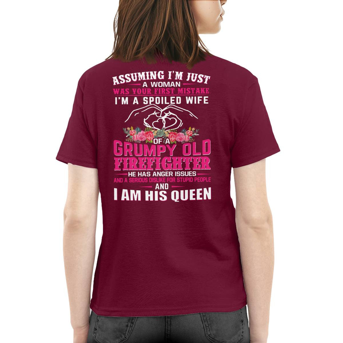 Awesome Firefighter i am his queen- Hoodie - grunx260804-0143