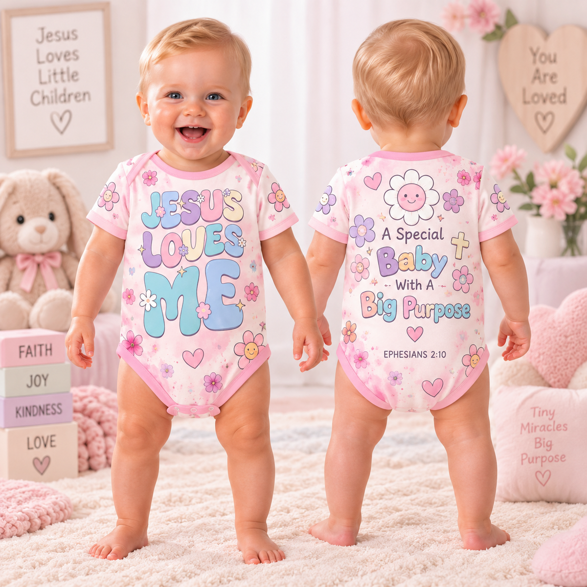 Jesus Loves Me Baby Bodysuit