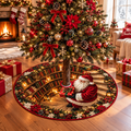 Santa Cozy Library Christmas Tree Skirt