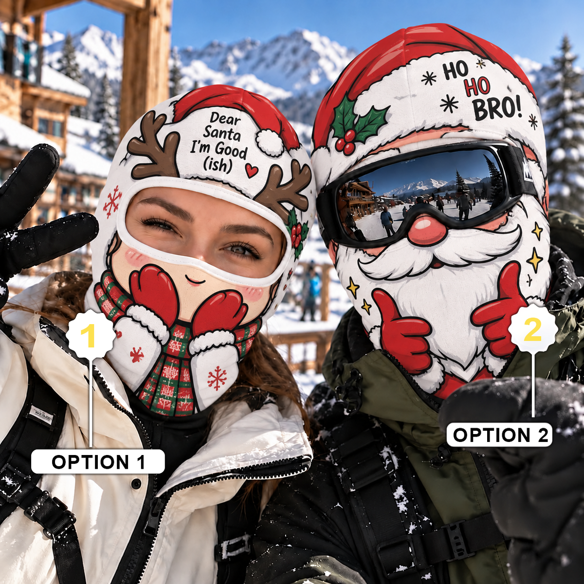 Dear Santa I'm Good-ish Funny Face Ski Mask