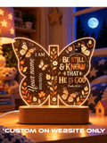 Be Still And Know Butterfly Personalize LED Night Light
