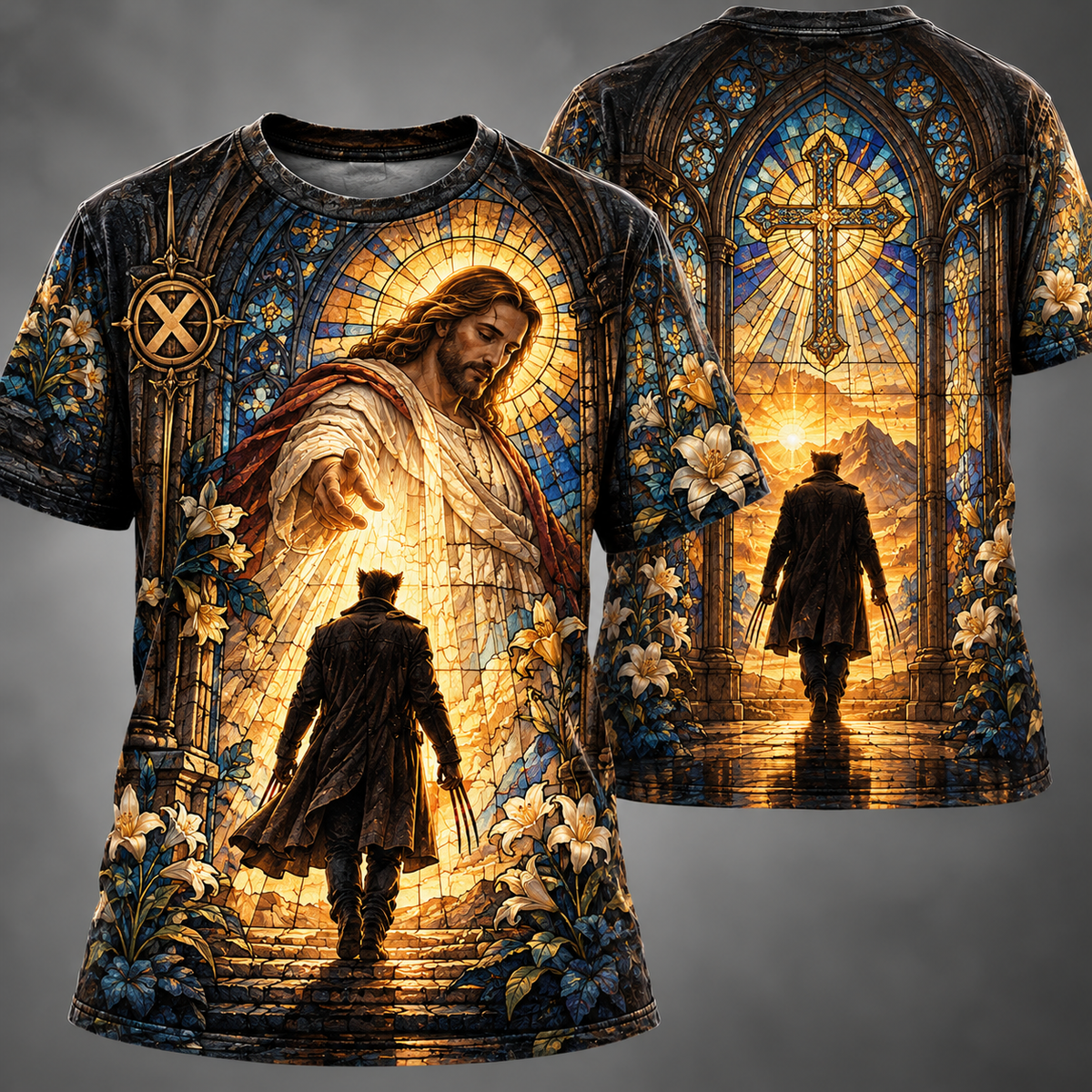 Personalized Stained Glass Clawed Hero T-Shirt