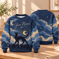 Personalized Moonlit Black Cat Sweatshirt