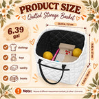 Country Sewing Patchwork Personalized Quilted Storage Basket