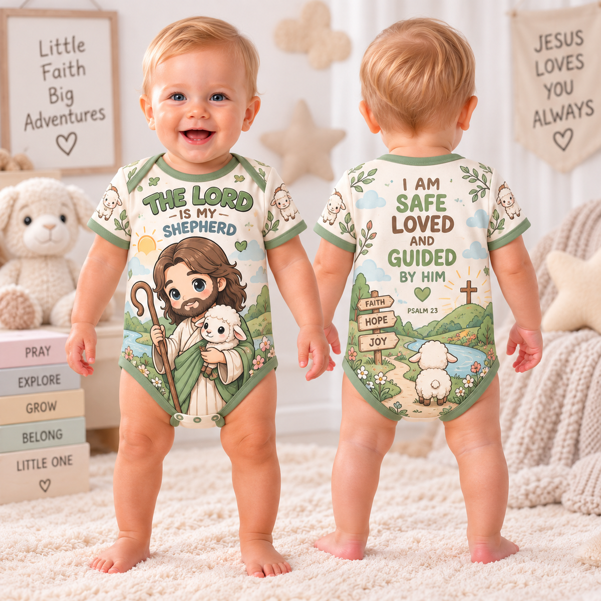 The Lord Is My Shepherd Baby Bodysuit