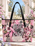 Fight For A Cure Pink Ribbon Butterfly Saddle Bag