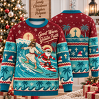 Personalized Good Waves Greater Faith Ugly Sweater