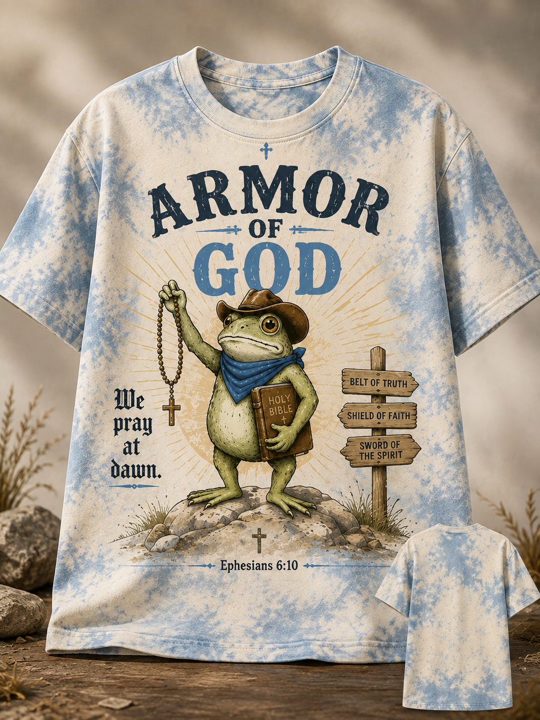 Armor of God Cowboy Frog T-Shirt