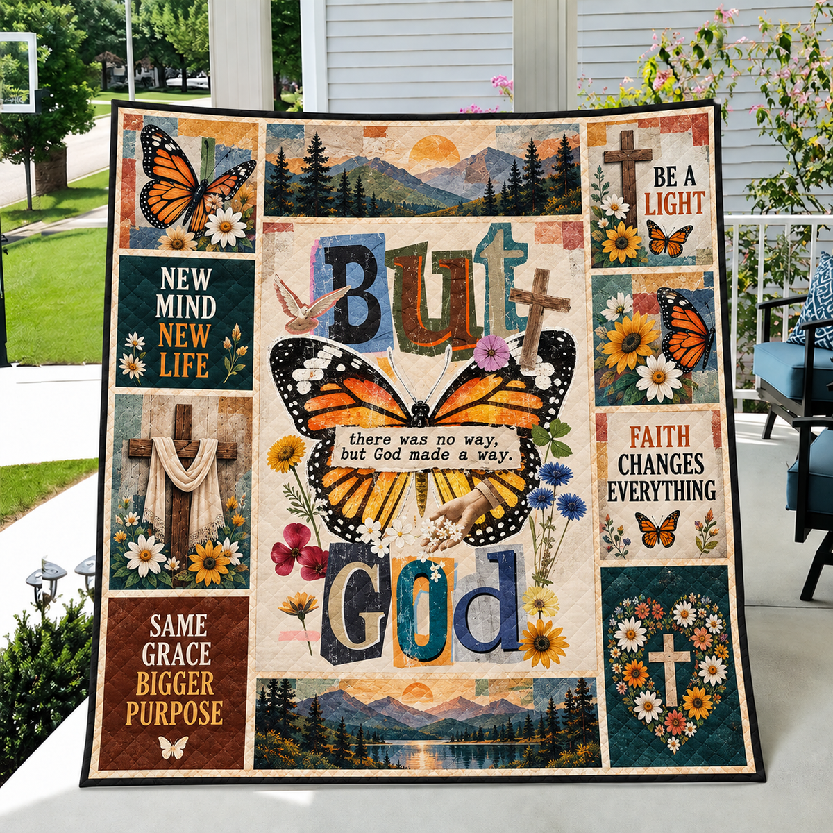 But God There Was No Way Butterfly Quilt
