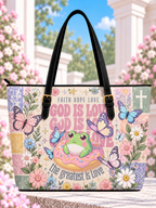 God Is Love Cute Frog Donut Butterfly Saddle Bag