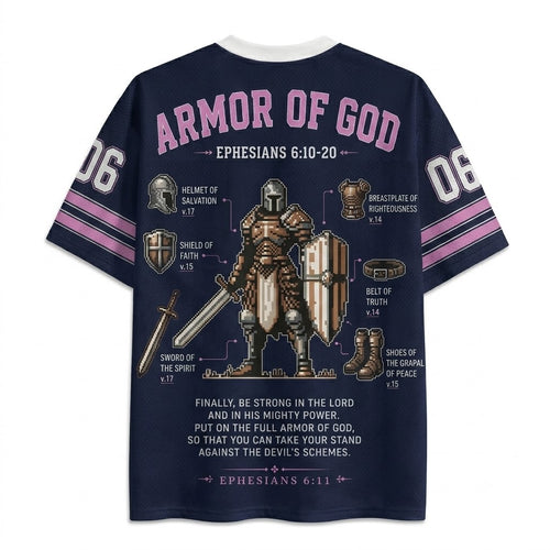 Armor of God Blue Royal Knight T-Shirt Jersey