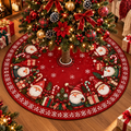 Santa Snowflake Christmas Tree Skirt