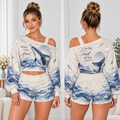 I Put My Trust In You One-Shoulder Top And Shorts Set