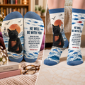 He Will Be With You Cat Mid-Tube Socks