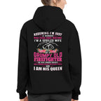 Awesome Firefighter i am his queen- Hoodie - grunx260804-0143