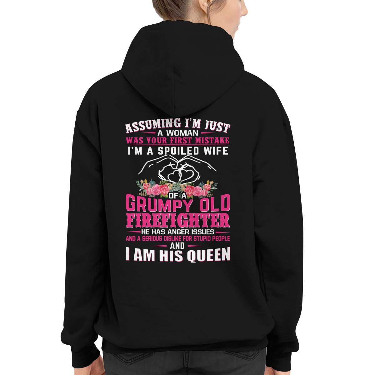 Awesome Firefighter i am his queen- Hoodie - grunx260804-0143