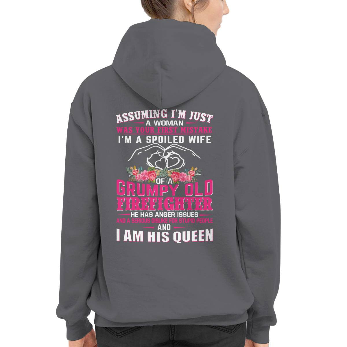 Awesome Firefighter i am his queen- Hoodie - grunx260804-0143