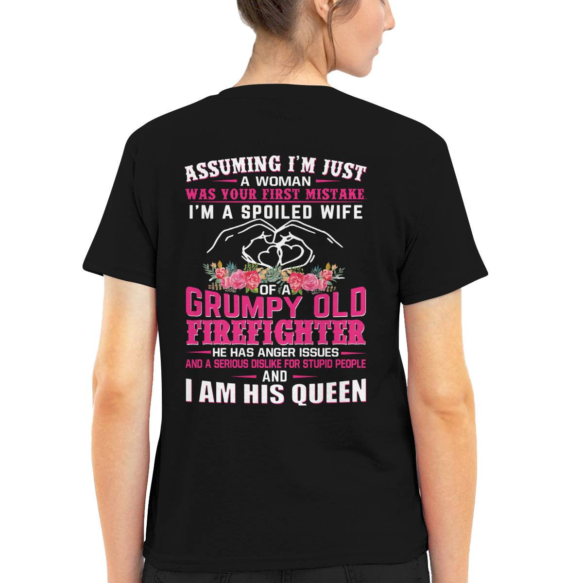 Awesome Firefighter i am his queen- Hoodie - grunx260804-0143