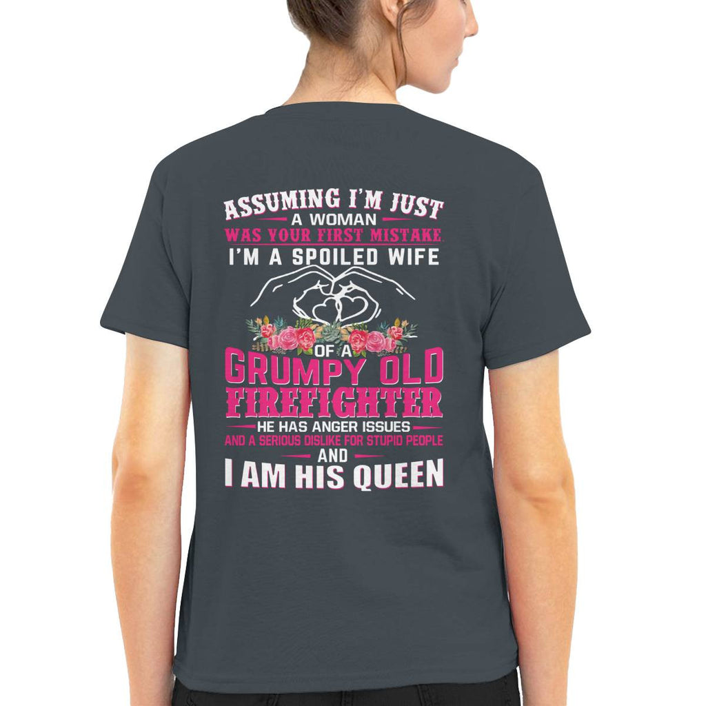 Awesome Firefighter i am his queen- Hoodie - grunx260804-0143