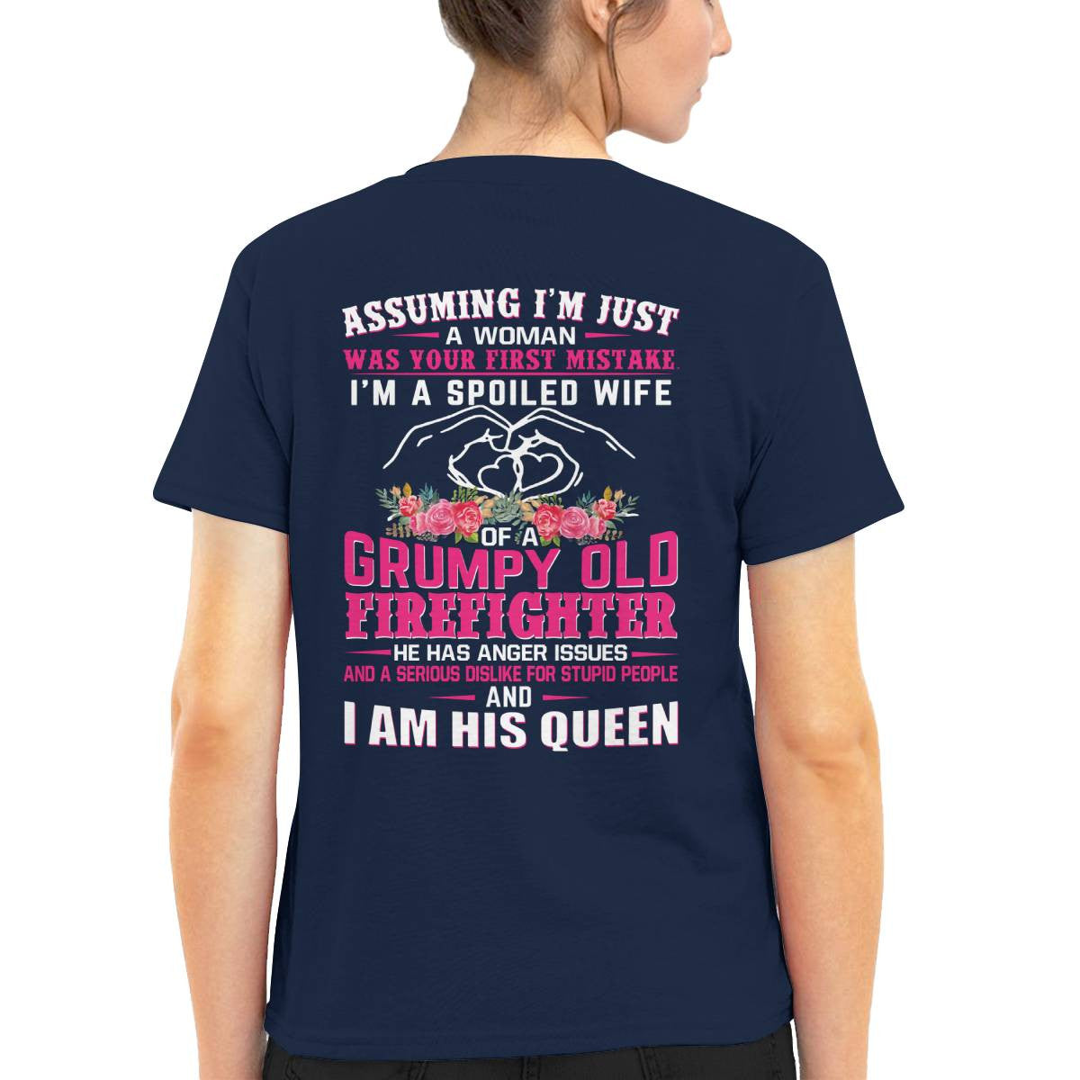 Awesome Firefighter i am his queen- Hoodie - grunx260804-0143